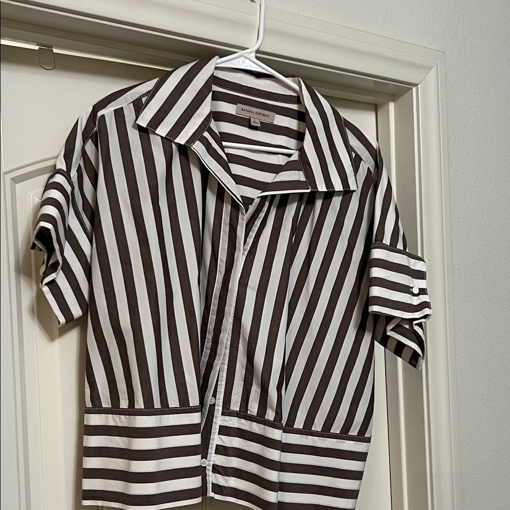 NWOT Banana Republic cotton blouse size L